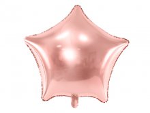 Folinis balionas "Žvaigždė", rožinio aukso (48cm)