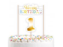 Torto dekoracijų rinkinys "Pirmasis gimtadienis" 