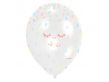 Balionai su konfeti, skaidrūs (6vnt/27,5cm)