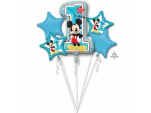 Balionų rinkinys "Pirmasis gimtadienis su Peliuku Mikiu" (5vnt.)