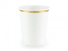 Balti puodeliai su aukso juostele (6 vnt./260 ml) Balti puodeliai su aukso juostele (6 vnt./260 ml)