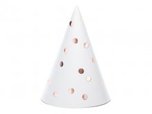 Kepuraitės su rožinio aukso taškeliais (6vnt.)