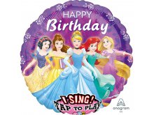 Dainuojantis folinis balionas "Princesės" (71cm) Dainuojantis folinis balionas "Princesės" (71cm)