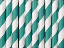 Dryžuoti šiaudeliai, turkio spalvos (10vnt) Dryžuoti šiaudeliai, turkio spalvos (10vnt)