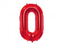 Folinis balionas "0", raudonas (86 cm)