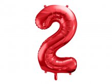Folinis balionas "2", raudonas (86 cm)