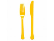 Stalo įrankių rinkinys, geltonas (24vnt.)