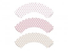 Keksiukų formelės, rausvos su taškeliais (6vnt.) Keksiukų formelės, rausvos su taškeliais (6vnt.)