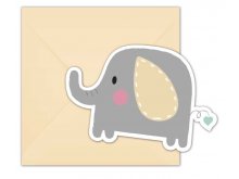 Kvietimai "Drambliukas" (6vnt)