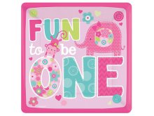 Lėkštutės - padėkliukai "Fun to be one", rožinės (8vnt./26cm)