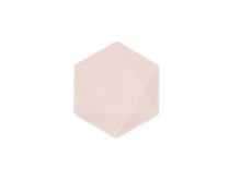 Lėkštutės, šešiakampės rausvos (6vnt./15,8x13,7cm) Lėkštutės, šešiakampės rausvos (6vnt./15,8x13,7cm)