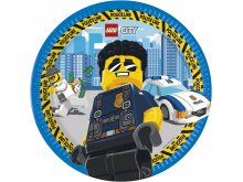 Lėkštutės "Lego city" (8vnt/23cm)