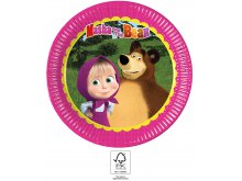 Lėkštutės "Maša ir Lokys" (8vnt./23cm)