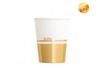 Puodeliai, baltai auksiniai (8vnt./250ml) Puodeliai, baltai auksiniai (8vnt./250ml)