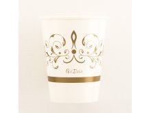 Puodeliai, balti su auksiniais raštais (8vnt./250ml) Puodeliai, balti su auksiniais raštais (8vnt./250ml)