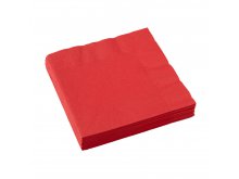 Servetėlės, raudonos (20 vnt./33 cm)