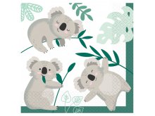 Servetėlės "Koala" (16vnt/33x33cm) Servetėlės "Koala" (16vnt/33x33cm)