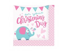 Servetėlės "Krikštynos", rožinės (16vnt./33x33cm) Servetėlės "Krikštynos", rožinės (16vnt./33x33cm)