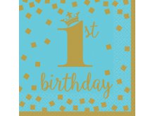 Servetėlės "Pirmasis berniuko gimtadienis" (16vnt./33cm.) Servetėlės "Pirmasis berniuko gimtadienis" (16vnt./33cm.)