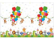 Staltiesė "Gimtadienis džiunglėse" (1 vnt./120x180 cm) Staltiesė "Gimtadienis džiunglėse" (1 vnt./120x180 cm)