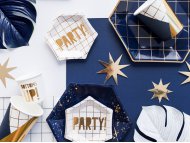 Tamsiai mėlyna su auksu