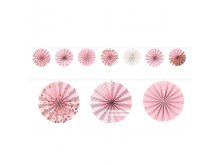 Vėduoklių girlianda, rožinio aukso (365cm) Vėduoklių girlianda, rožinio aukso (365cm)