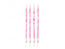 Žvakutės, rausvai margos (12vnt.) Žvakutės, rausvai margos (12vnt.)