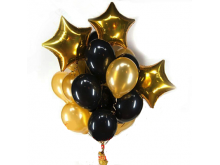 Balionų puokštė - 13 balionų ir 3 žvaigždutės Balionų puokštė - 13 balionų ir 3 žvaigždutės