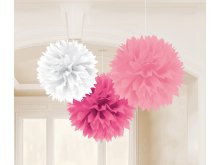 Pompomsai, rožiniai (3vnt)