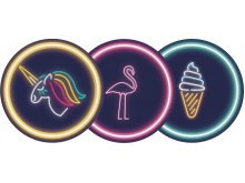 Lėkštutės "NEON" (8vnt./23cm) Lėkštutės "NEON" (8vnt./23cm)