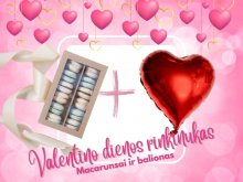 Valentino dienos rinkinys - BOOM tortas ir balionai (-as) širdelė (61cm) Valentino dienos rinkinys - BOOM tortas ir balionai (-as) širdelė (61cm)